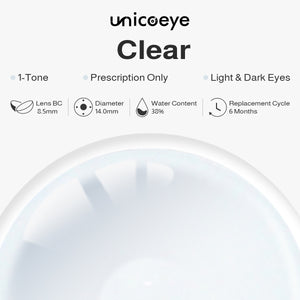 Clear Prescription 6 Months Contact Lenses | 2 Pcs