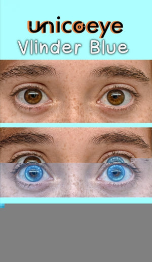 Vlinder Blue Prescription Yearly Contact Lenses | 2 Pcs