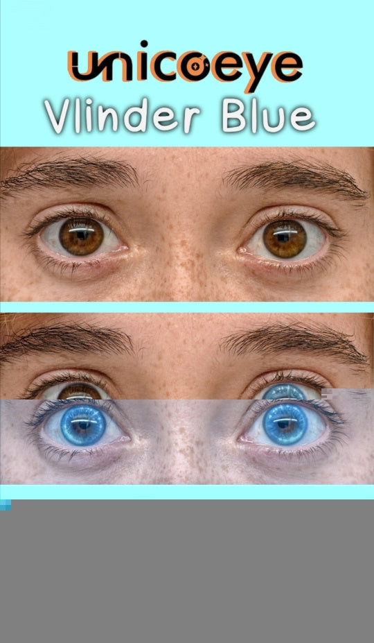 Vlinder Blue Prescription Yearly Contact Lenses | 2 Pcs