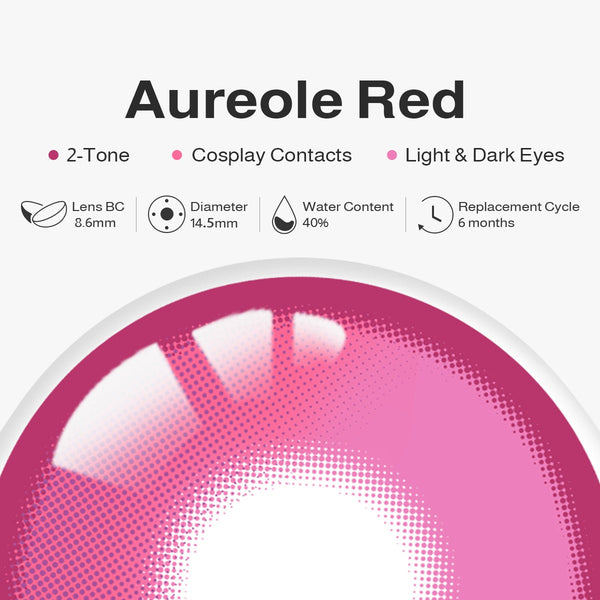 Aureole Red Prescription 6 Months Contact Lenses | 2 Pcs