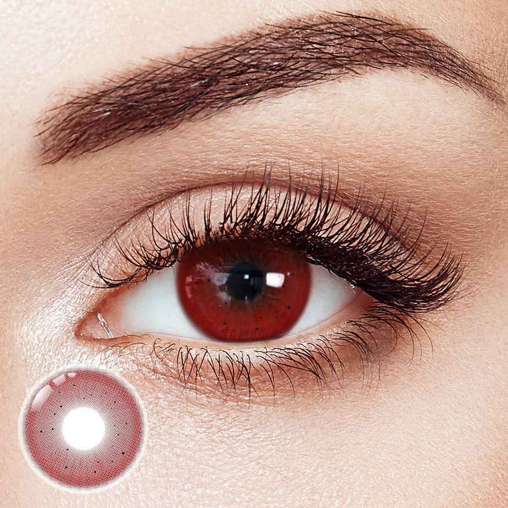Dottie Red Prescription 6 Months Contact Lenses | 2 Pcs
