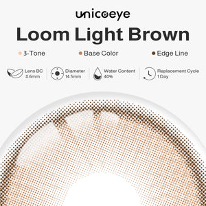 Loom Light Brown Prescription Daily Contact Lenses | 2 Pcs | 2 Pcs