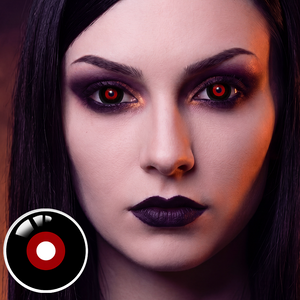Crimson Nightmare Red Sclera 17mm Costume 6 Month Contact Lenses | 2 Pcs