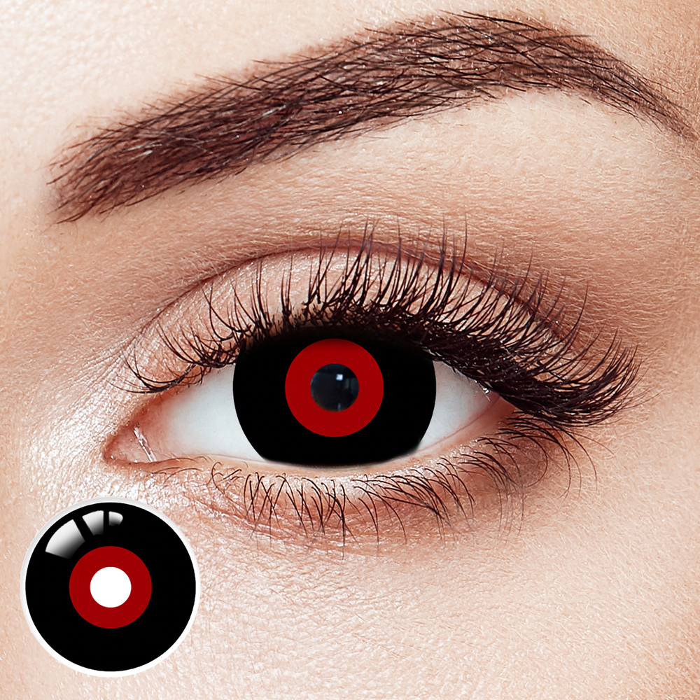 Crimson Nightmare Red Sclera 17mm Costume 6 Month Contact Lenses | 2 Pcs