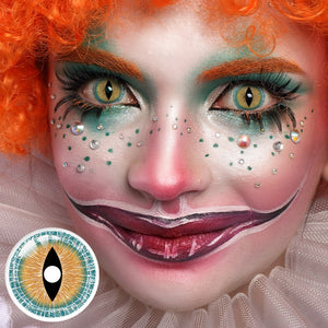 Feline Gaze Yellow Sclera 17mm Costume 6 Month Contact Lenses | 2 Pcs