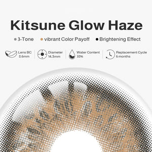 Kitsune Glow Hazel 6 Months Contact Lenses | 2 Pcs