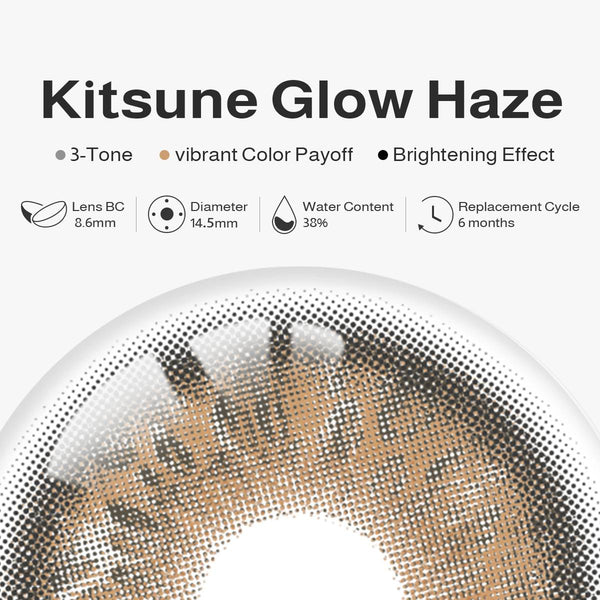 Kitsune Glow Hazel 6 Months Contact Lenses | 2 Pcs