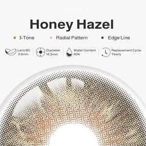 Honey Hazel Yearly Contact Lensess | 2 Pcs
