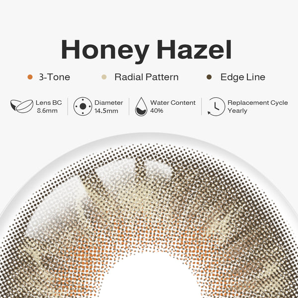 Honey Hazel Yearly Contact Lensess | 2 Pcs