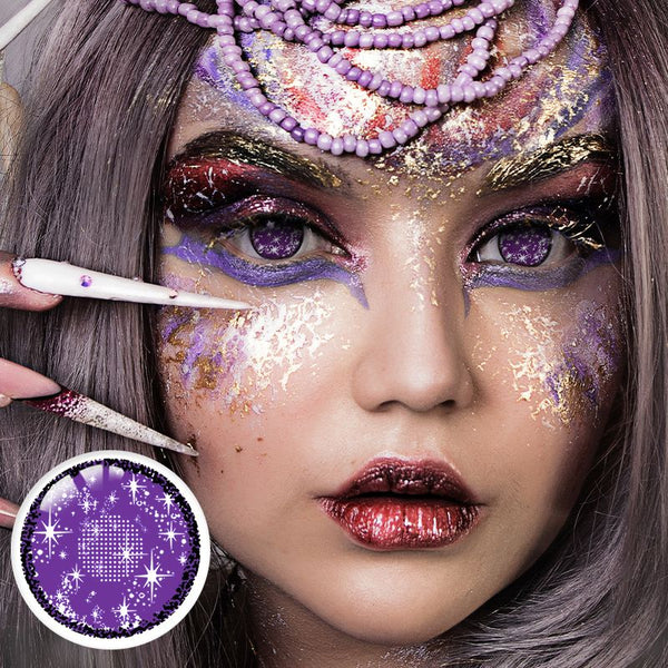 Galaxy Purple Costume Yearly Contact Lenses | 2 Pcs
