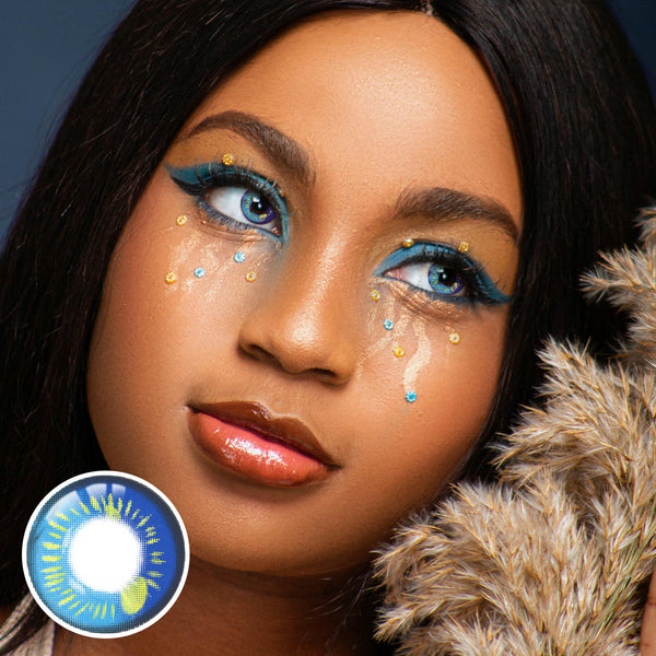 Lunar Earth Blue Costume Yearly Contact Lenses
