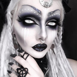 Mesh White Costume Yearly Contact Lenses