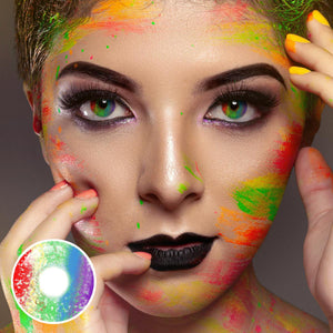 Neon Galaxy Costume Yearly Contact Lenses
