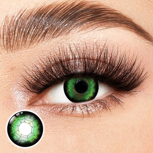 Daring Web Green Costume Yearly Contact Lenses