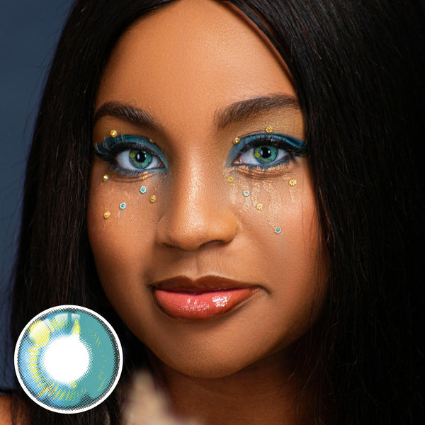 Lunar Earth Green Costume Yearly Contact Lenses