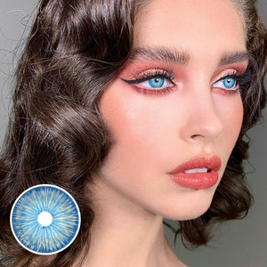 [US Warehouse] New York 2 Blue Prescription 6 Months Contact Lenses