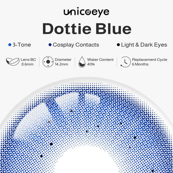 Dottie Blue Prescription 6 Months Contact Lenses | 2 Pcs