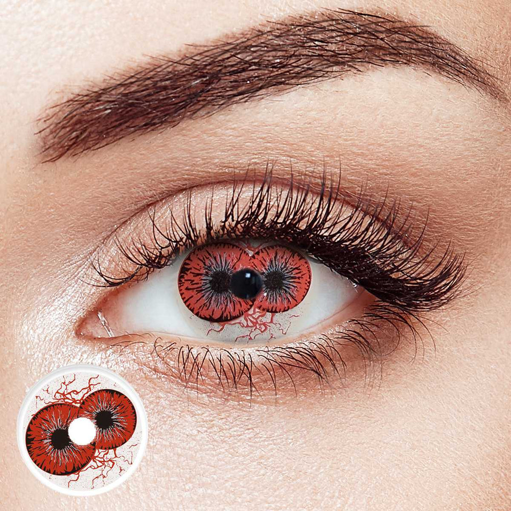Scarlet Twins Red Costume Yearly Contact Lenses | 2 Pcs
