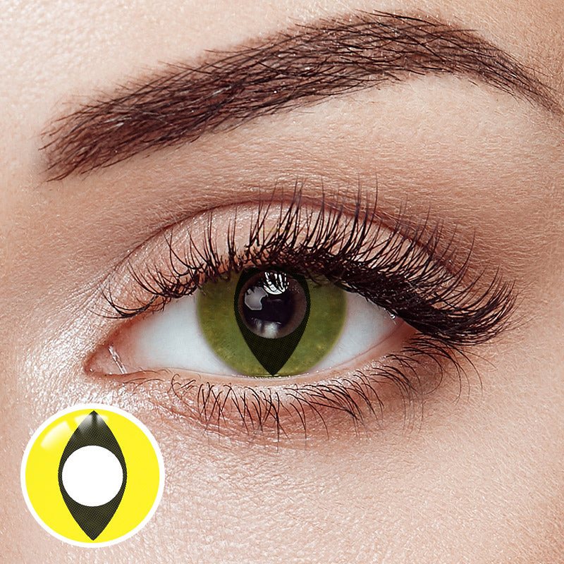Cat?Eye?Yellow Costume Yearly Contact Lenses