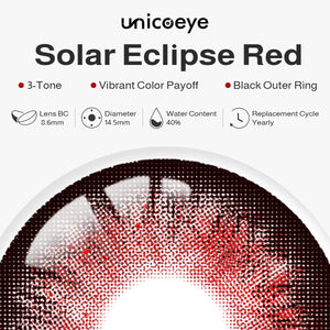 Solar Eclipse Red Yearly Contact Lenses
