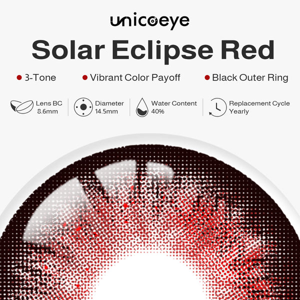 Solar Eclipse Red Yearly Contact Lenses