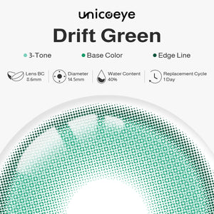 Drift Green Prescription Daily Contact Lenses | 2 Pcs