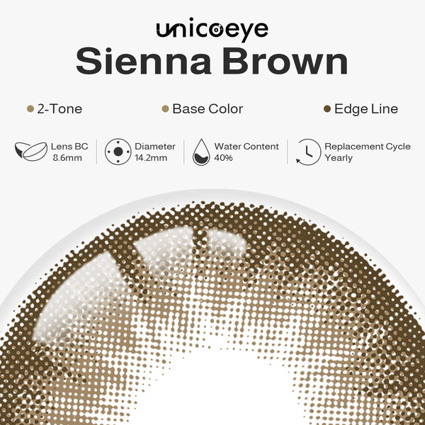 Sienna Brown Prescription Yearly Contact Lenses