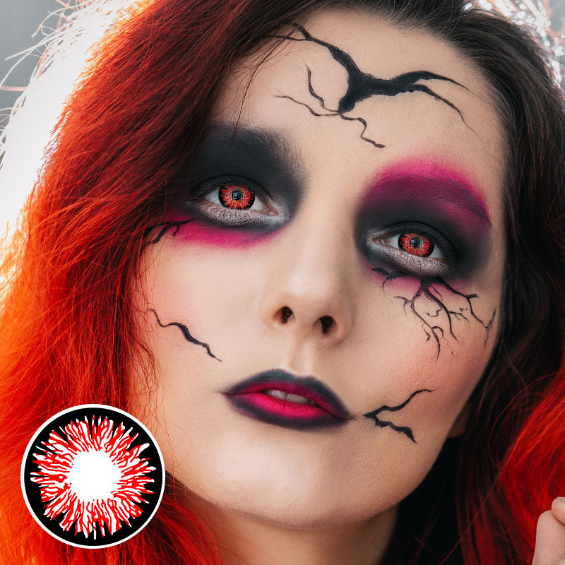 Blood Red Cosplay Contact Lenses
