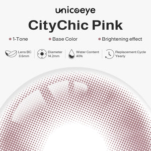 CityChic Pink Prescription Yearly Contact Lenses