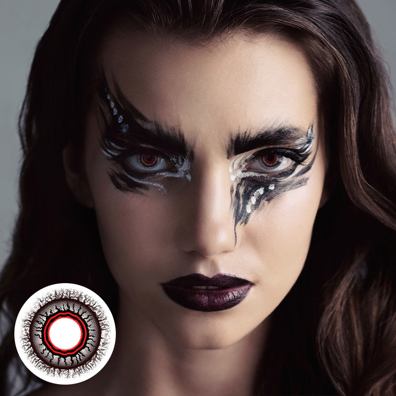 Obscura Red Costume Yearly Contact Lenses