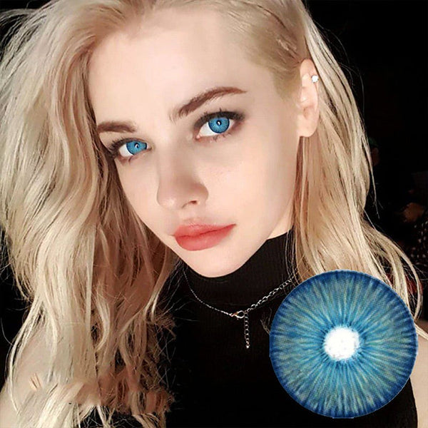 [US Warehouse] New York 2 Blue Prescription Monthly Contact Lenses