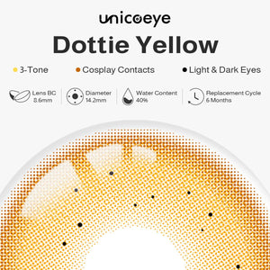 Dottie Yellow Prescription 6 Months Contact Lenses | 2 Pcs