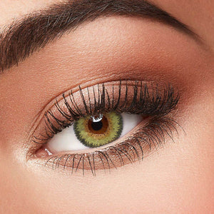 [US Warehouse] Fantasy Green Yellow Prescription Monthly Contact Lenses