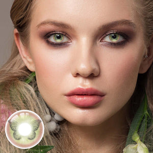 Papillon Green Costume Prescription Yearly Contact Lenses