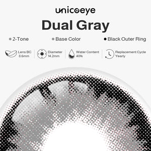 Dual Gray Prescription Yearly Contact Lenses