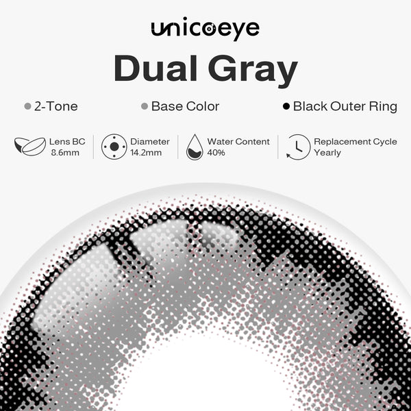 Dual Gray Prescription Yearly Contact Lenses