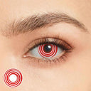Swirl Red White Halloween Contact Lenses