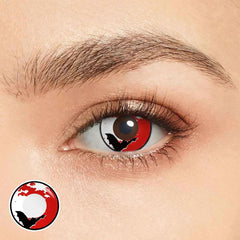 Blood Moon Red Black Halloween Contact Lenses