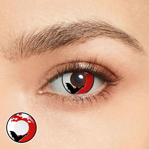 Blood Moon Red Black Halloween Contact Lenses