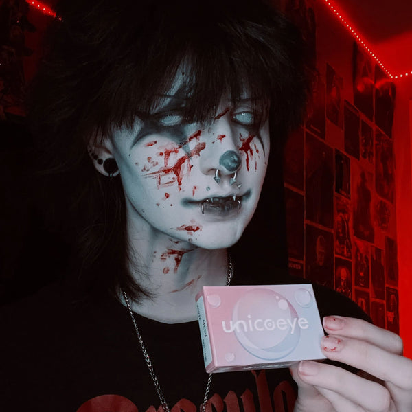 Mesh White Costume Yearly Contact Lenses