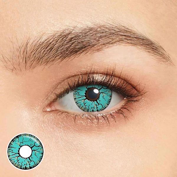 Crack Green Costume Yearly Contact Lenses