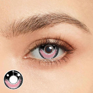 Happy Ghost Pink Halloween Yearly Contact Lenses