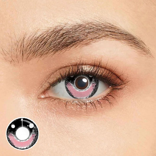Happy Ghost Pink Halloween Yearly Contact Lenses
