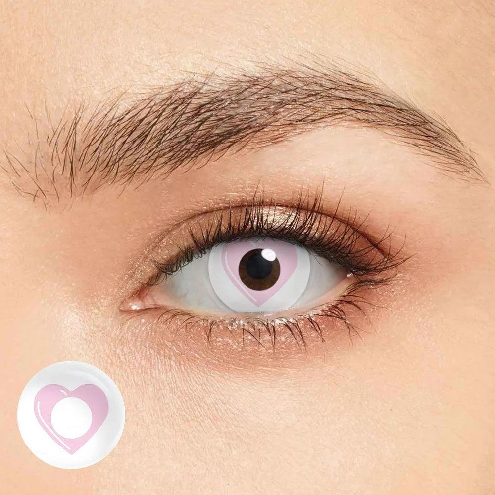 Falling in Love Pink Costume Yearly Contact Lenses