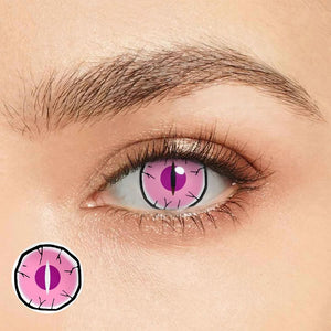 Demon Eye Pink Costume Yearly Contact Lenses