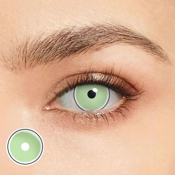 Lime Circle Green Costume Yearly Contact Lenses