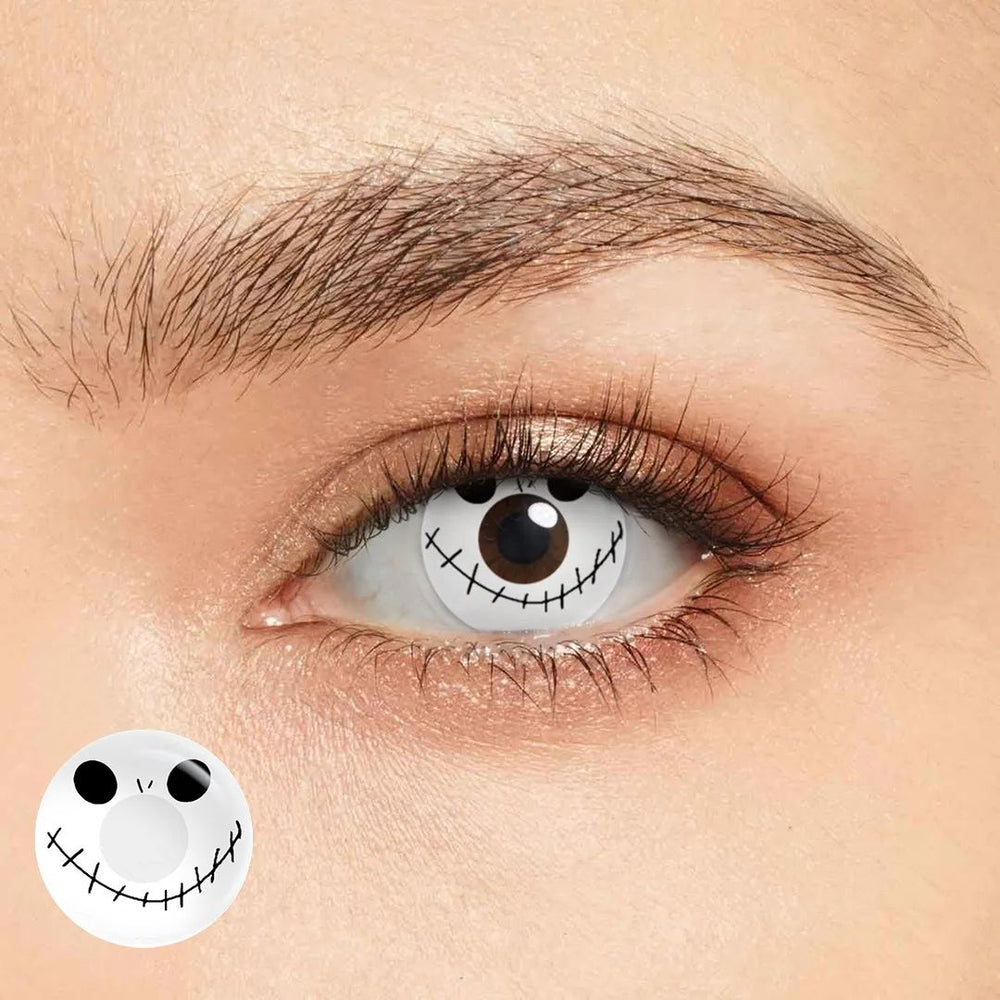 Halloween Doll White Costume Yearly Contact Lenses
