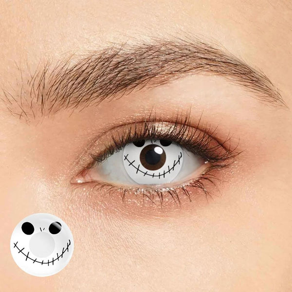 Halloween Doll White Costume Yearly Contact Lenses