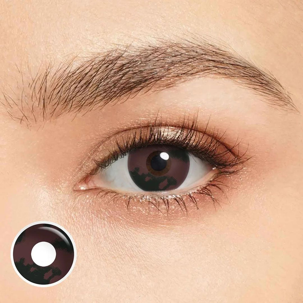 Pixel Donuts Black Costume Yearly Contact Lenses