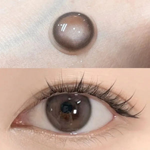 Cream Pink Prescription Yearly Contact Lenses